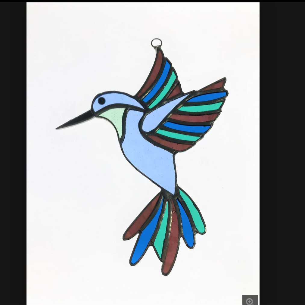 Picture of Cross-border Nordic Style ins Hummingbird Decorative Pendant Wall Hanging for Living Room Feather Hummingbird Decorative Wall Hanging Wall Jewelry