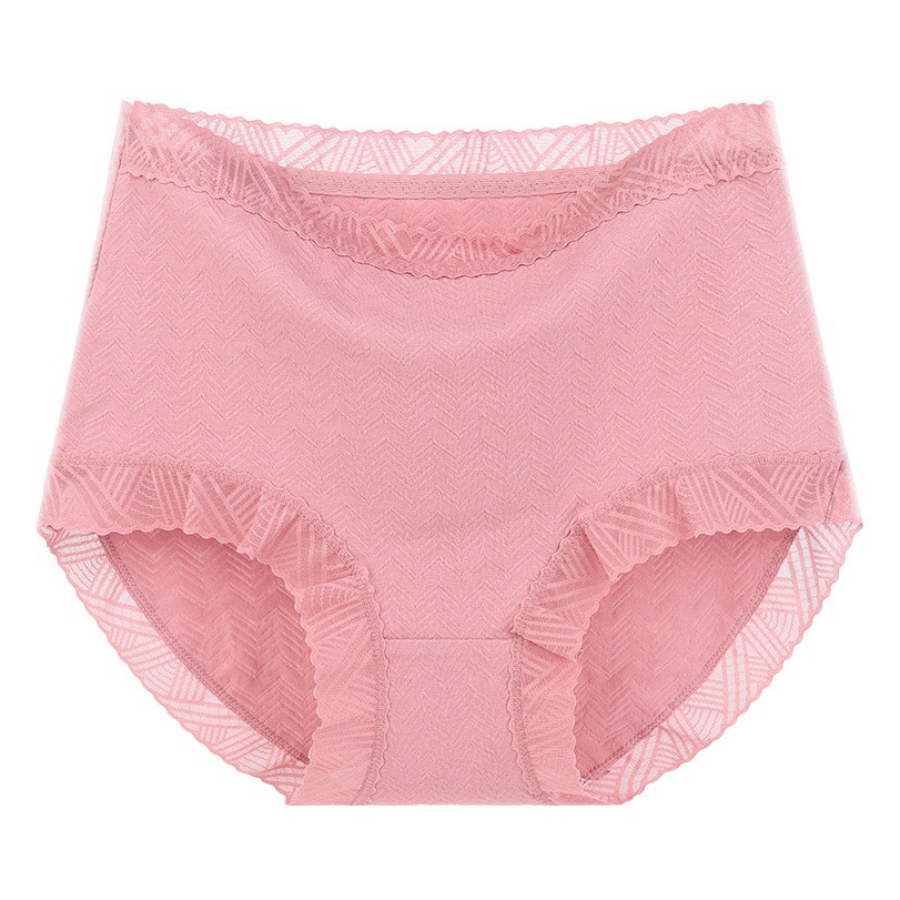 1119# mother size underwear women's cotton fat mm200 kg high waist lace middle-aged women's shorts
