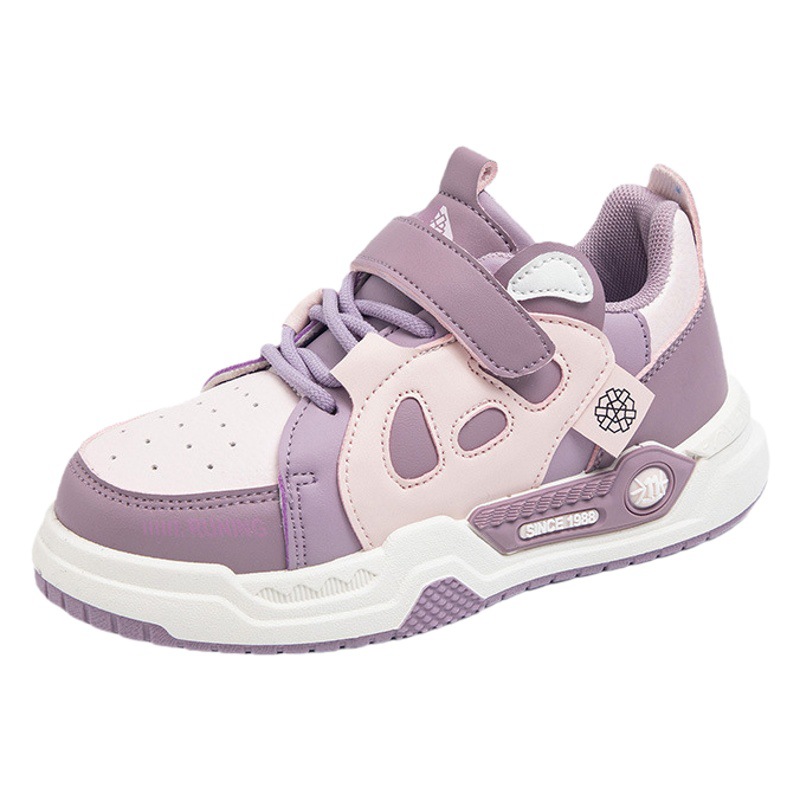 Fashion Velcro sneaker girls' spring new casual shoes cute panda design sense board shoes for middle and big children