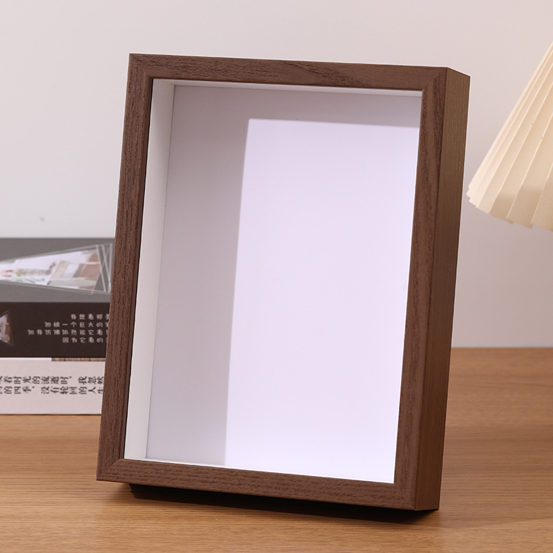 Picture of Hollow Three-Dimensional Photo Frame 6inch Photo Frame Wholesale Wooden Picture Frame Handmade DIY Dried Flower Photo Frame A4 Wall Hanging Photo Frame Table
