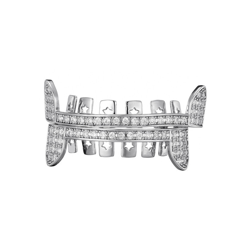 Picture of European and American hip-hop braces single row full of diamond fangs hiphop fashion accessories for men and women cross-border manufacturers wholesale