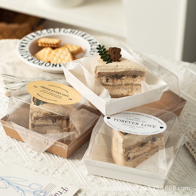8inch Cake Packaging Box 4inch Heightened Tiramisu Box Basque Packing Box Baked Dessert Mousse Baking