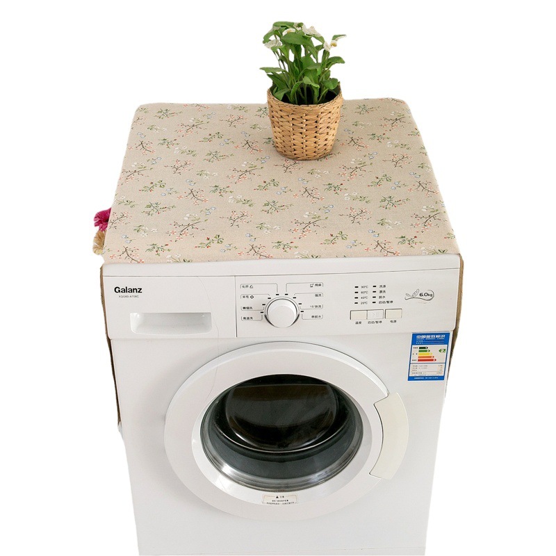 Yiman Qiyun Refrigerator Cover Cloth Single Door Small Flower Printing Dust Cover Pastoral Drum Washing Machine Cover Towel