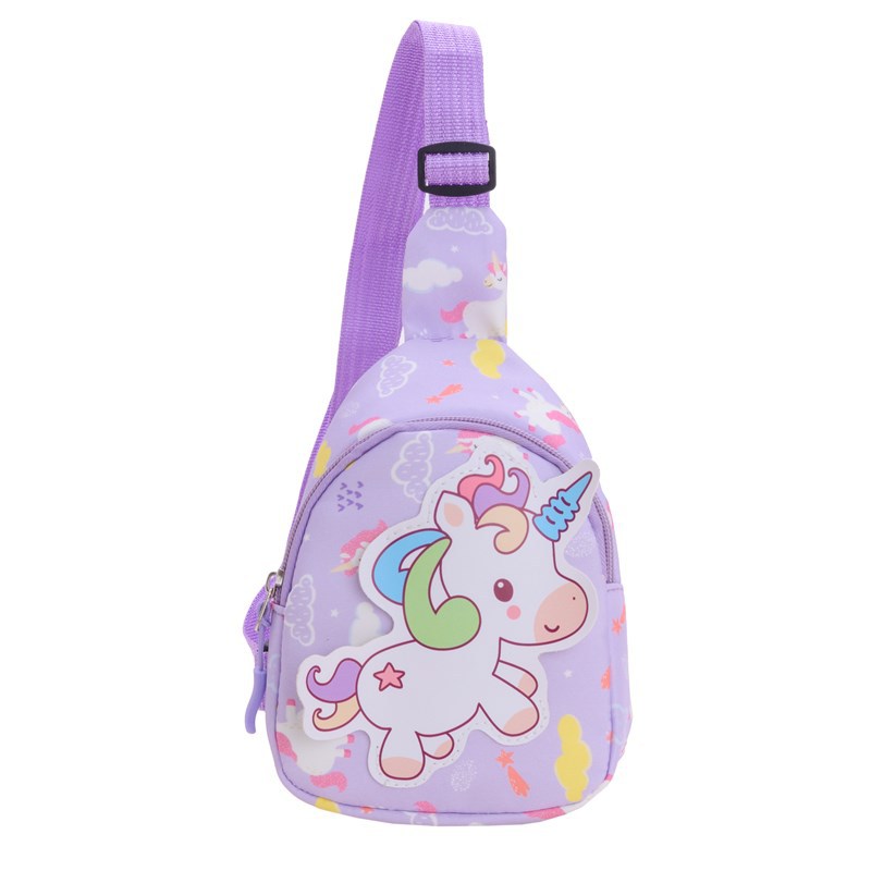 Picture of Children's Bags 2024 New Cartoon Cute Print Baby Chest Bag Fashionable Girls Lightweight Crossbody Bag Coin Purse