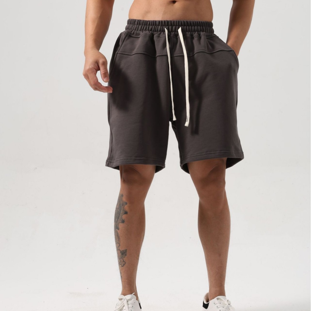 Fitness shorts men's cotton loose large shorts sports and leisure