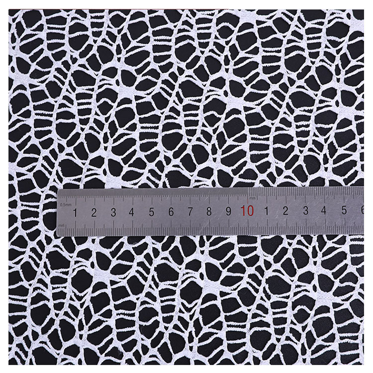 Picture of Polyester spider web messy web lace fabric weft knitted large hole non-elastic dress mesh accessories in stock wholesale