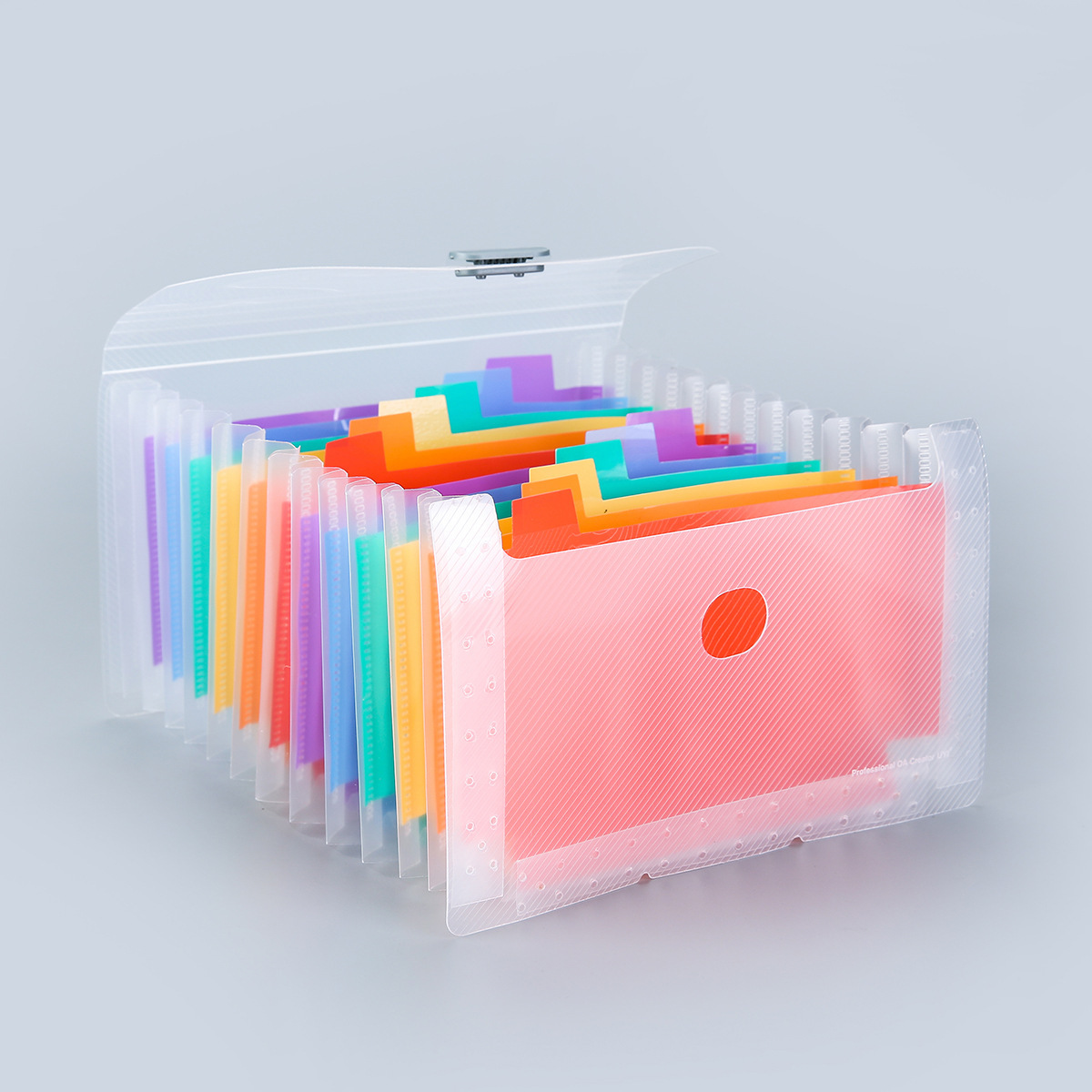 13-grid three-sided bill holder portable mini organ bag student large-capacity test paper classification storage finishing bag