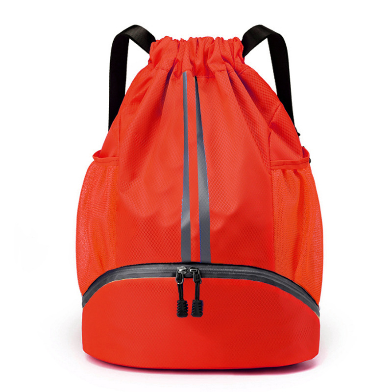 Picture of Basketball Bag Dry and Wet Separate Swimming Bag Bundle Pocket Drawstring Backpack Men's Basketball Bag Ball Bag Student Portable Schoolbag