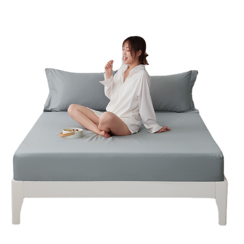 Picture of Water-washed cotton bed hat single-piece non-slip fixed bedspread bed sheet all-inclusive mattress Simmons dust-proof protective bed cover 1.8M