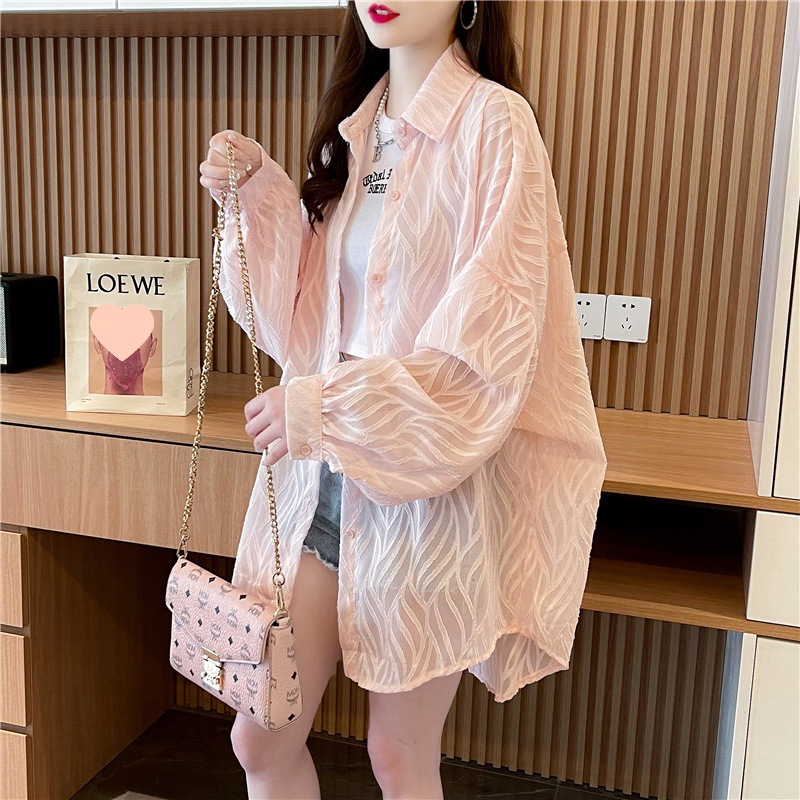 Picture of Foreign-style design sunscreen shirt coat women 2024 new summer loose casual versatile top