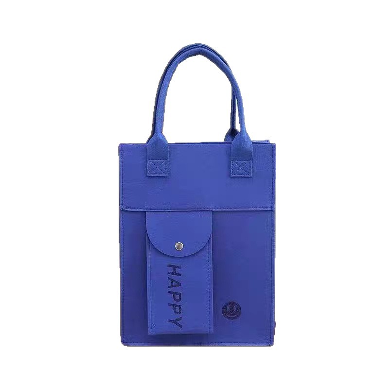 Picture of Versatile Vertical Zipper Felt Bag Study Pouch for Elementary and Middle School Students, Felt Tote Bag for Tutoring and Storage