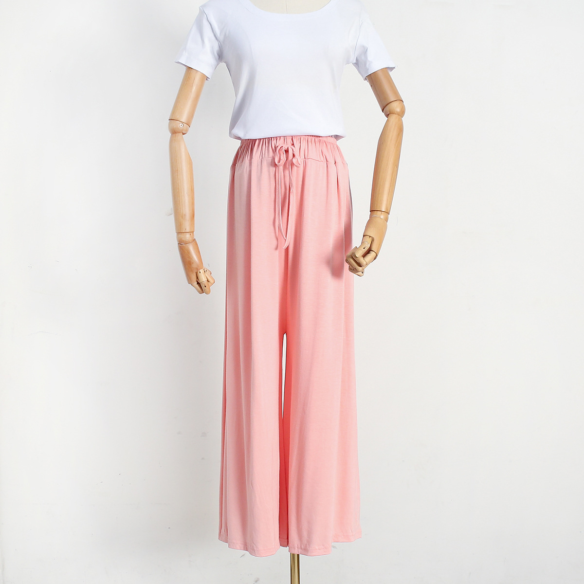 Picture of Japanese Wholesale Large Size Swing Pants Casual Pants for Women Japanese and Korean Spring and Summer Modal Loose High Waist Drawstring Wide Leg Pants