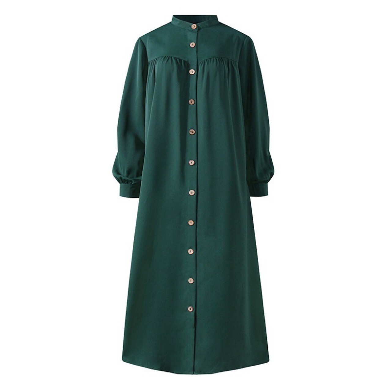 Picture of Big Sale Export Wholesale Women's Long-Sleeved Dress Plus Size Women's Casual Elegant Stand-Up Collar Clothes Splicing Dress