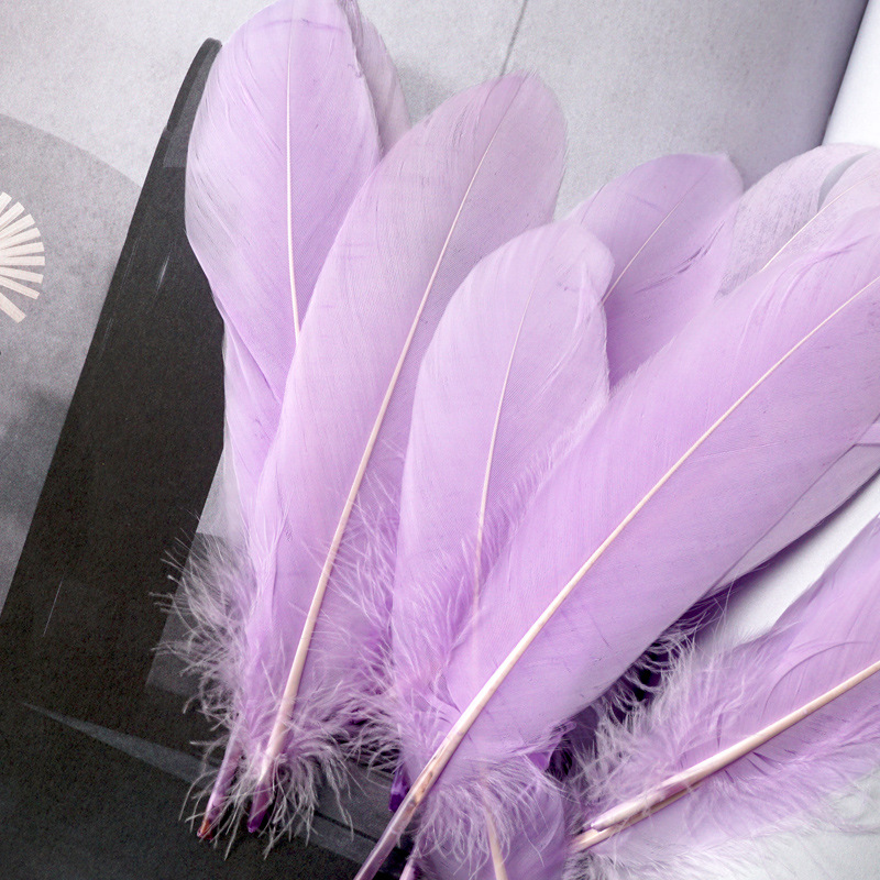Picture of Feather color goose feather hard big floating dream catcher sunflower kindergarten handmade art class material wings decoration