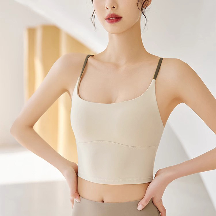 2025 Summer New Sports Underwear Women's Sexy Sling Yoga Clothes Bra Outer Wear Running Professional Fitness Vest