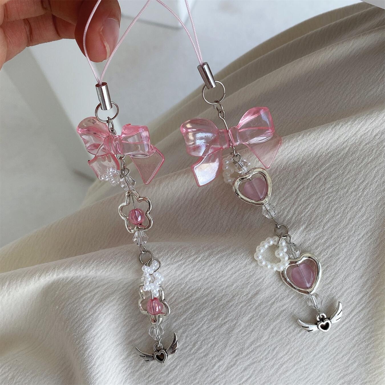 Sailor Warrior Millennium Style Sweet Girl Mobile Phone Chain Keychain Lanyard ins Style Cross-border Beaded Short Chain