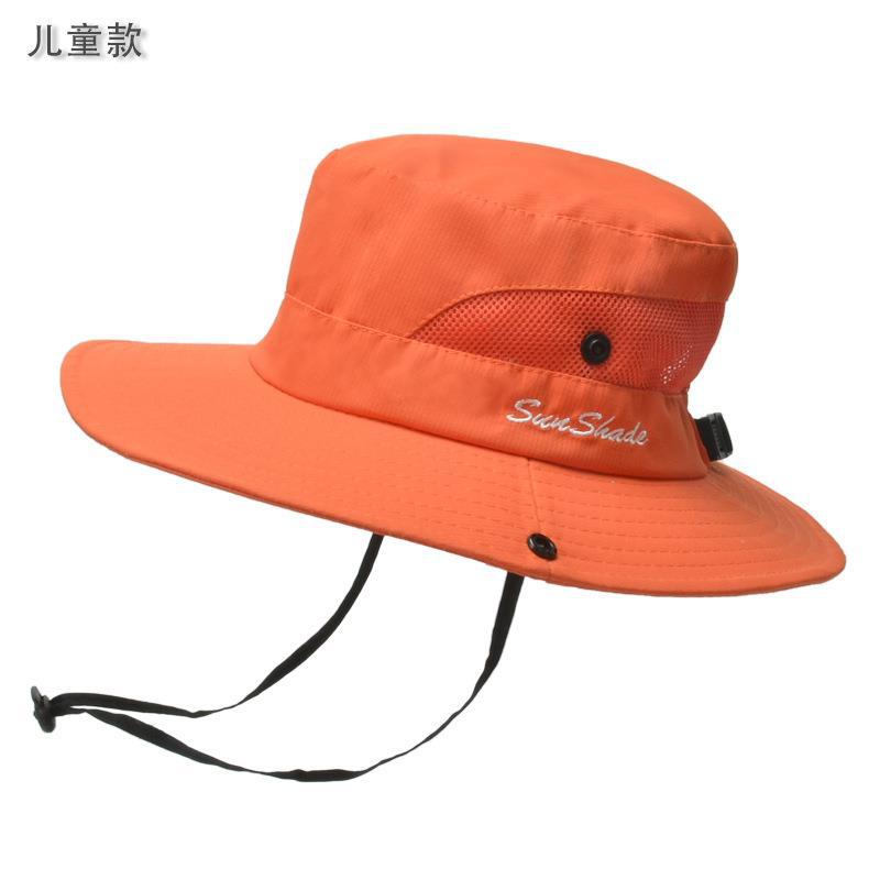 Picture of Cross-Border Summer Women's Outdoor Sun Hat Ponytail Hole Fisherman Hat Sun Protection Sun Hat Breathable Mountaineering Hat Parent-Child Style