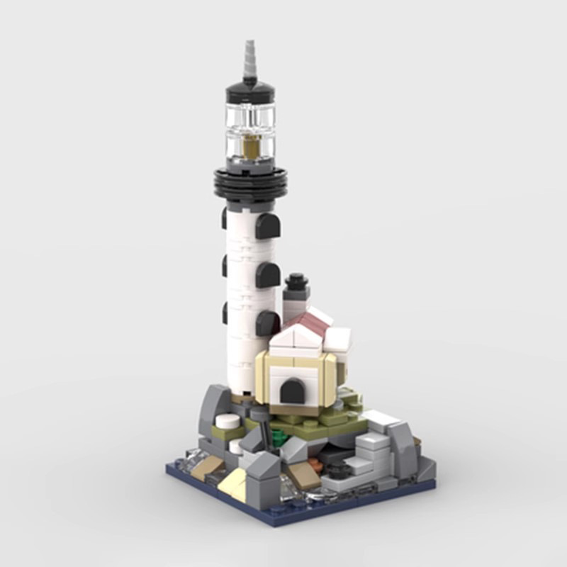 Picture of Compatible with Lego MOC-125439 miniature scene building mini lighthouse assembling building blocks toy model ornaments
