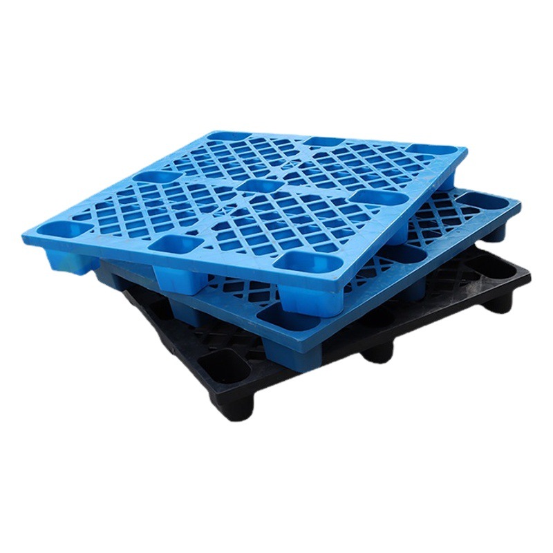 Factory supply grid Sichuan-shaped plastic tray moisture-proof pad pallet nine-leg pallet Tian-shaped warehouse plastic card board