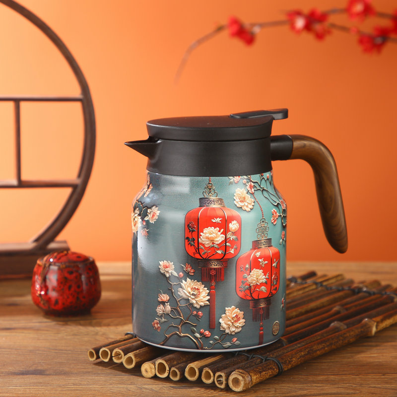 Picture of New super large capacity 316 stainless steel stewed teapot smart household pot handle insulation pot gift pot
