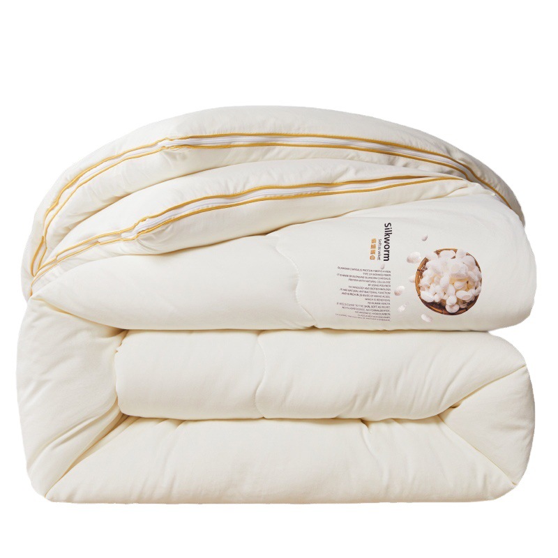 2023 Autumn and Winter New Tongxiang Silk Quilt Class A Cotton Silkworm Pupa Protein Mother Quilt Two-in-One Zipper Quilt Core