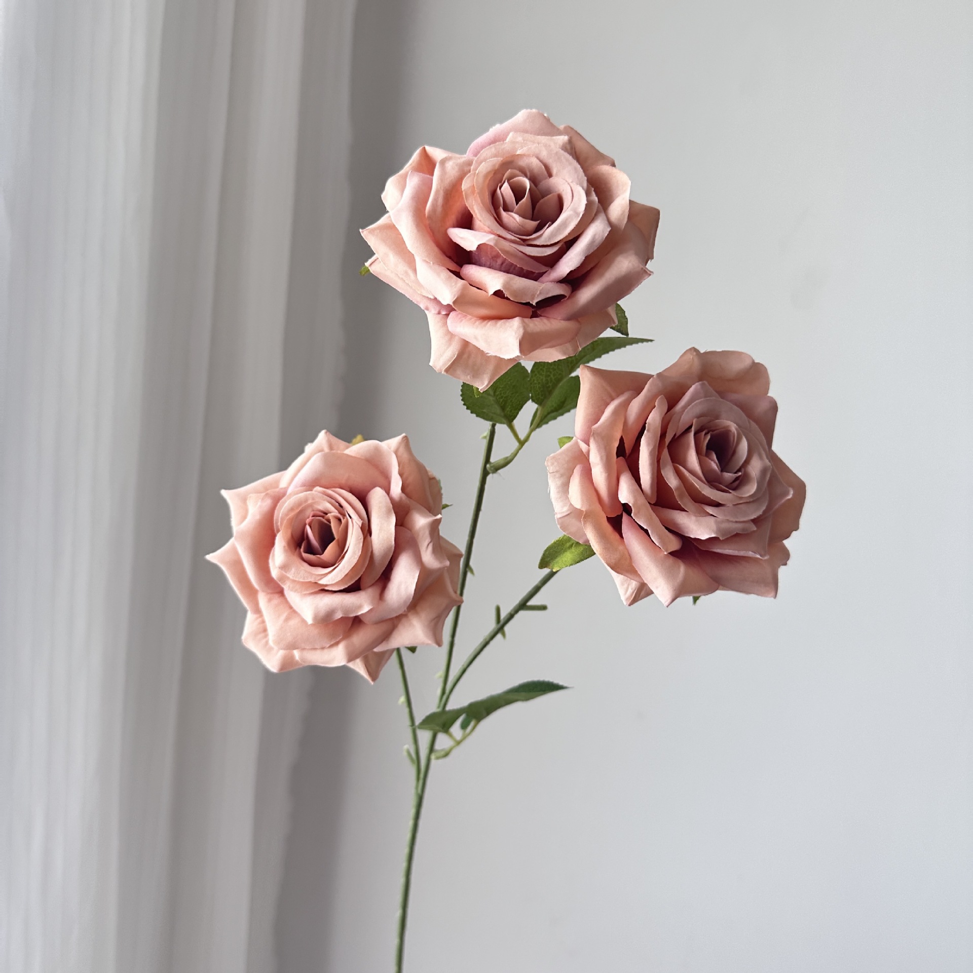 Picture of New 3-Head Diamond Rose Artificial Flower Wedding Hall Decorative Flower Artificial Flower Amazon Export Bouquet Rose Flower