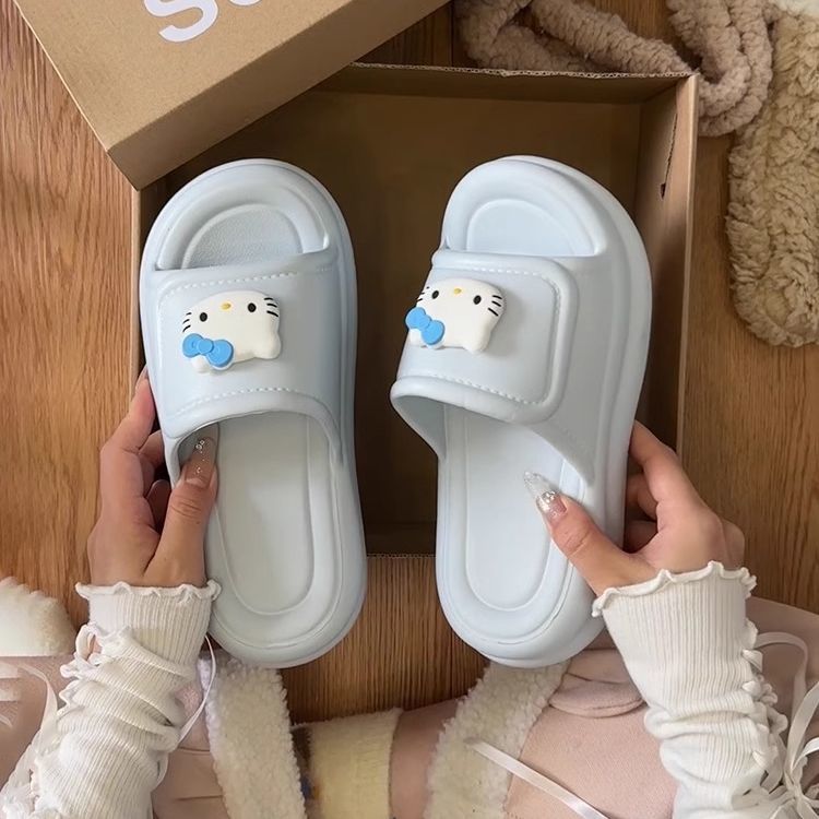 Cartoon Cute Shirley Rose Thick-soled Height-increasing Sandals and Slippers for Women's Spring and Summer Outer Wear and Shit-like Household Indoor Slippers