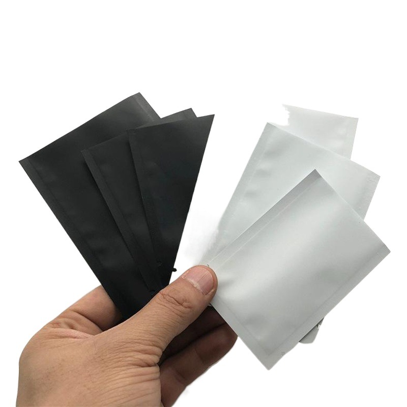 Black and White Matte Film Frosted Aluminum-Coated Bag Matte Aluminum Foil Vacuum Bag Parts Powder Liquid Packaging Plastic Bag