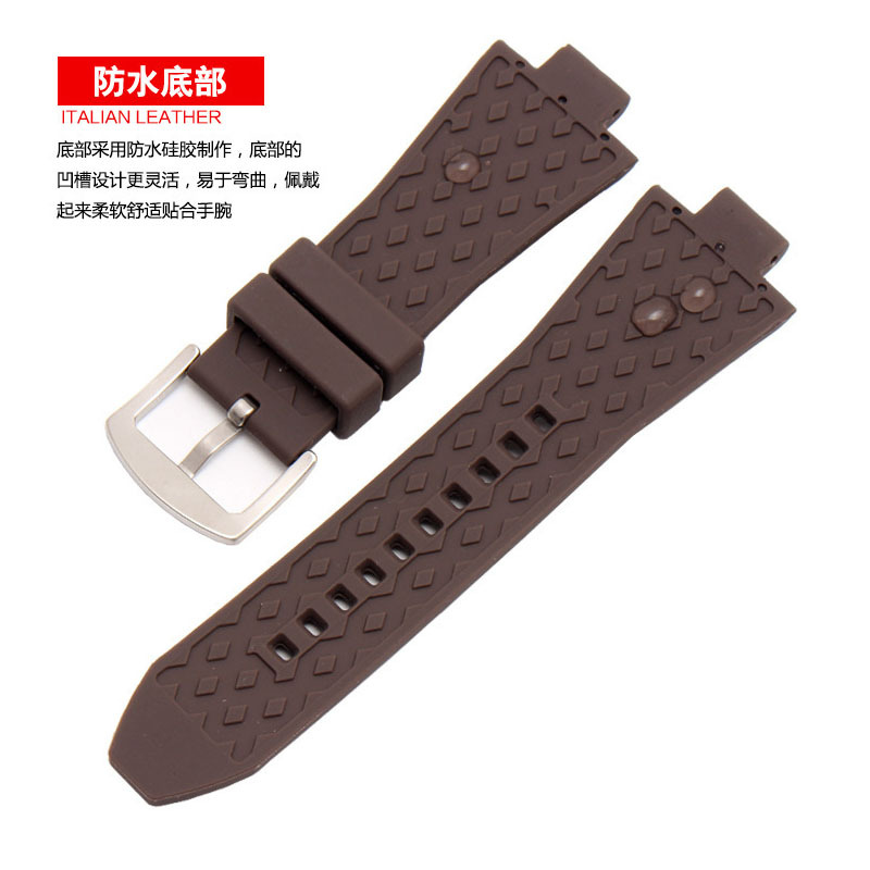 Picture of Suitable for Mike Cals Mk Watch Strap Rubber Strap Men's Convex Watch Strap Watch Chain Racing Watch Accessories