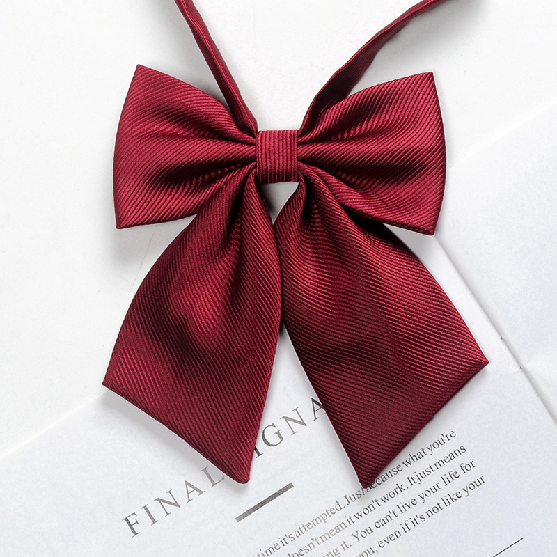 Picture of Jk Bow Tie Women Japanese Uniform Small Tie School Uniform Shirt No-Sew Sailor Collar Floral College Style Bow Ribbon