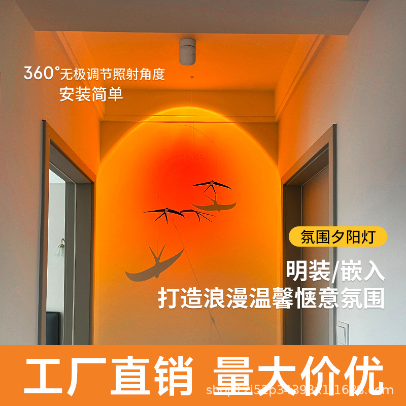 Sunlight Surface-Mounted Led Adjustable Angle Home Entrance Aisle Light Internet Celebrity Atmosphere Light Photo Lighting Lamp