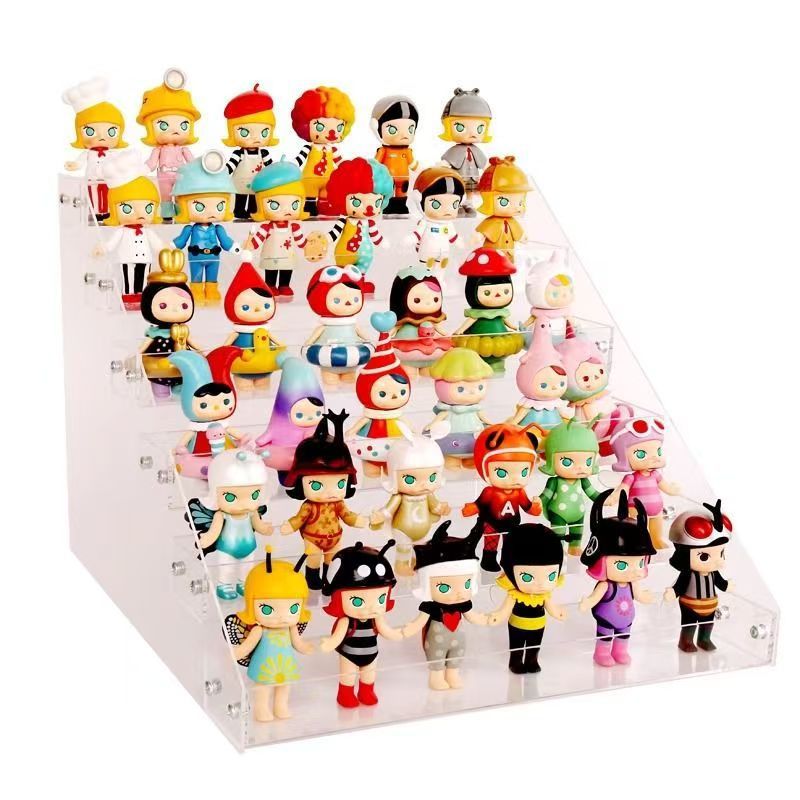 Barji Storage Box Nail Polish Hand-Made Lipstick Transparent Acrylic Ladder Rack Storage Box