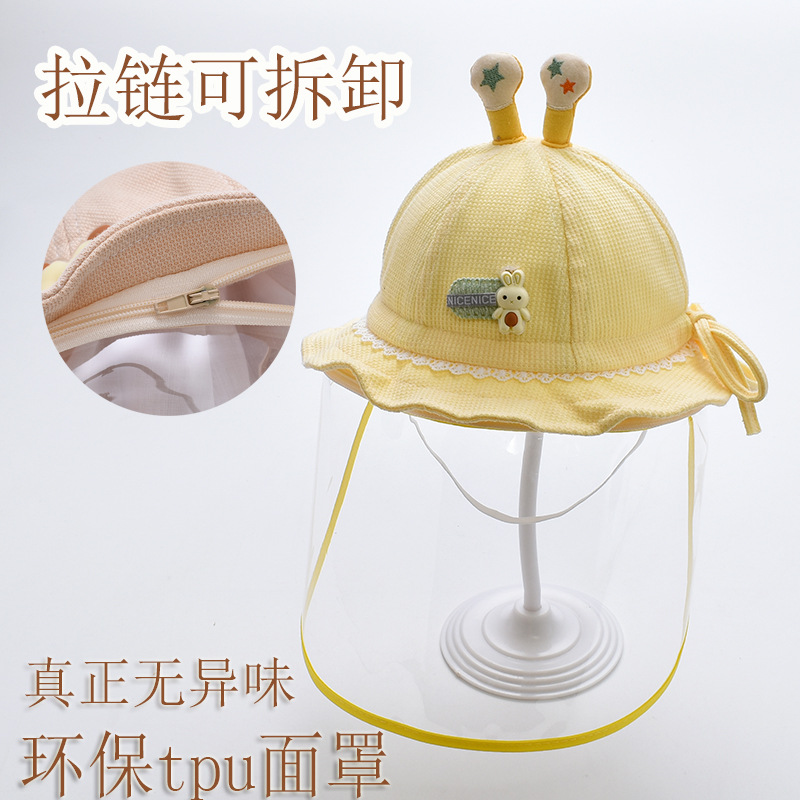 Picture of Newborn Baby Protective Face Cover Going Out Baby Anti-Droplet Hat Summer Sun Protection Hat Spring and Autumn