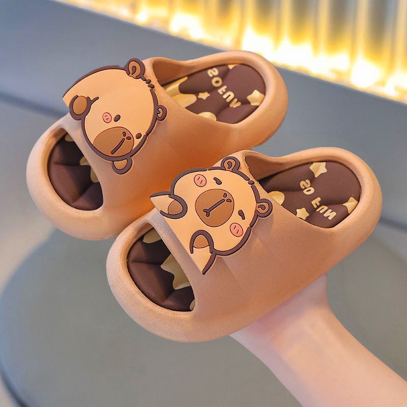 Kapibala Children's Slippers Summer Boys' Home Indoor Bathing Non-Slip Girls' Middle and Old Children Parent-Child Baby