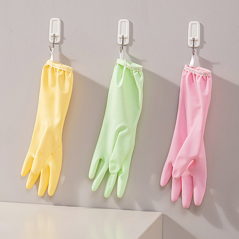 Home kitchen dishwashing brush bowl household gloves waterproof cleaning women durable laundry household rubber latex wholesale