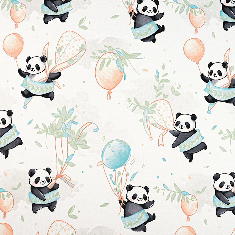 Picture of 130g cotton jersey printed class a combed single-sided cotton printed fabric spring and summer baby pajamas t-shirt fabric