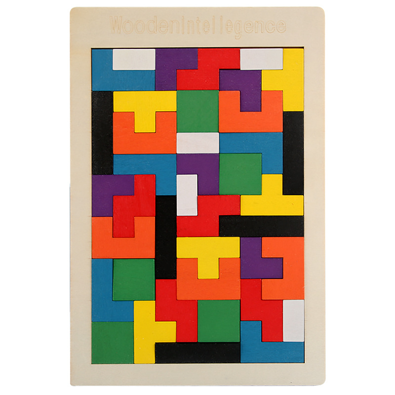 Picture of Factory Wooden Early Education Boys and Girls Accumulates Tetris Jigsaw Puzzle 3456-year-old Children's Educational Toys