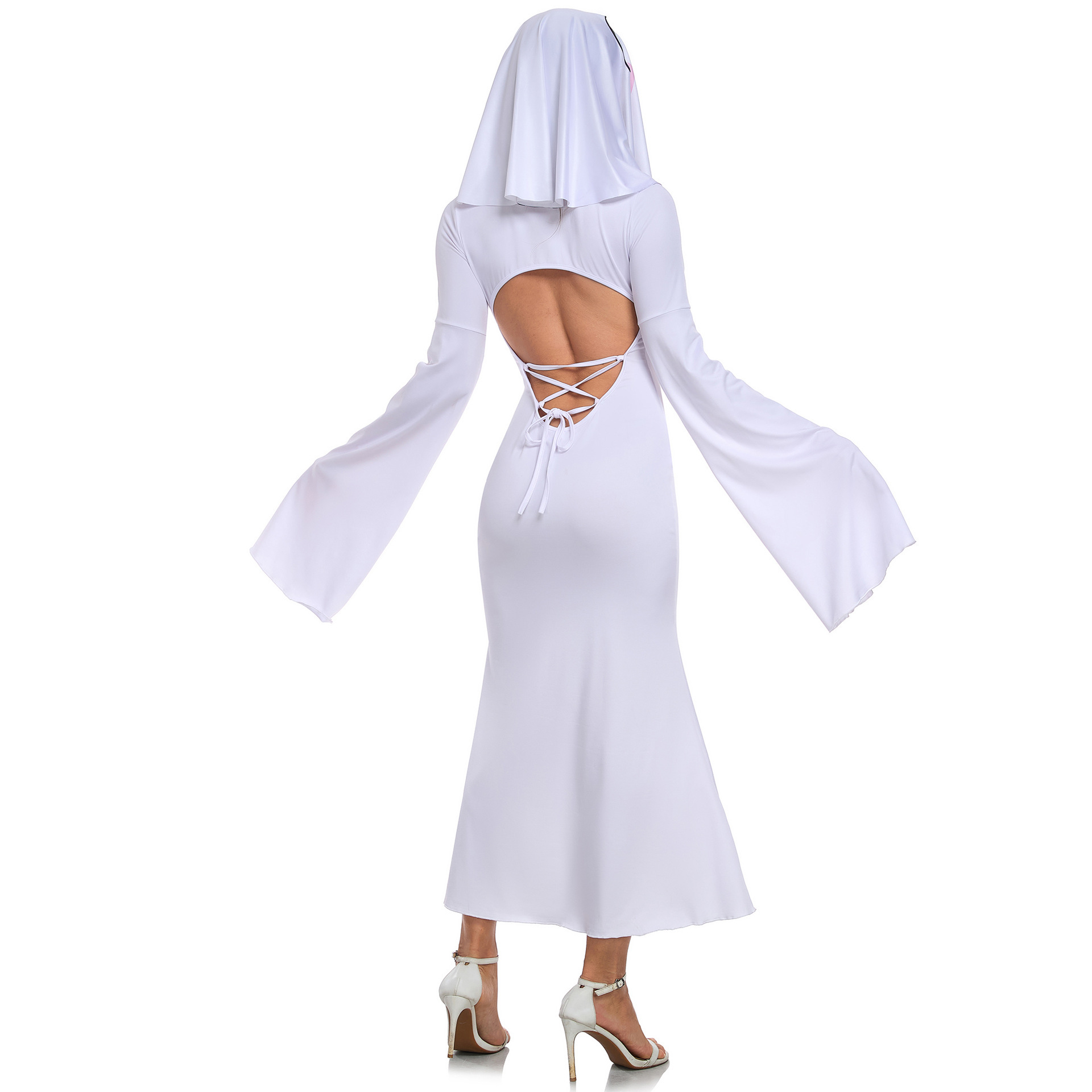 Picture of S-Xl White Ghost Girl Cosplay Suit Mrs. Apricot Cute Ghost Dress Female Cos Suit Halloween Costume