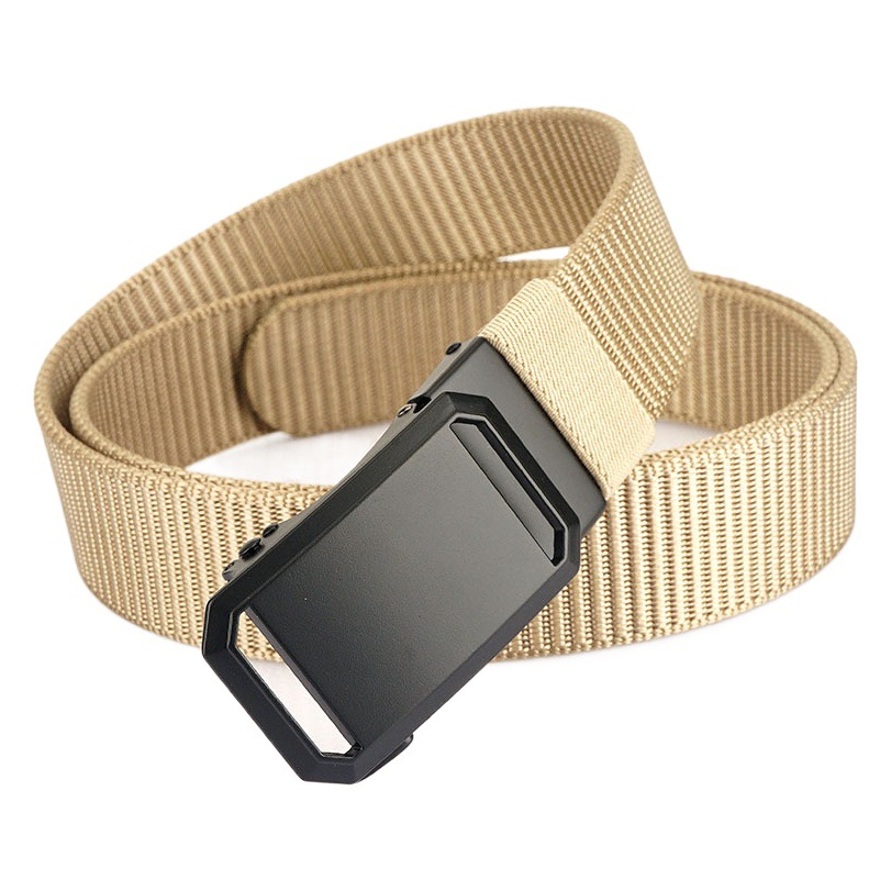 2023 new men's nylon casual automatic buckle men's belt Inner Belt strong and durable smooth belt wholesale