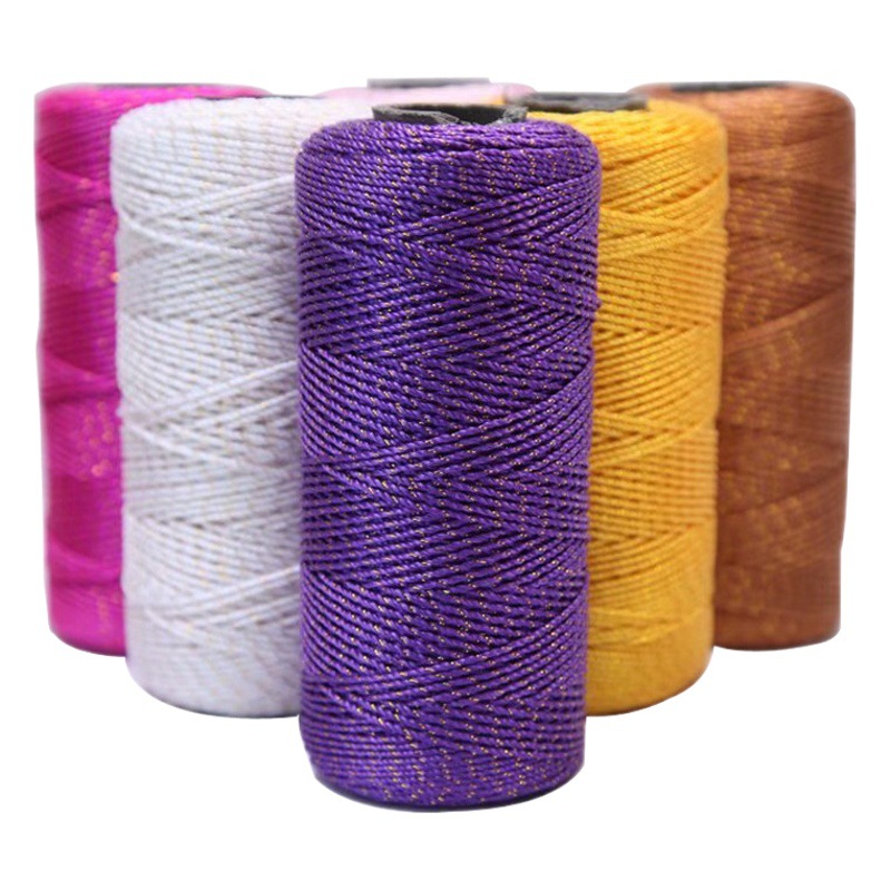 3 Strands of Polypropylene Strands, Bright Silk Thread, Summer Hat Hook, Shoe Thread, Seat Cushion, Hand-Knitted DIY Doll Crochet Thread