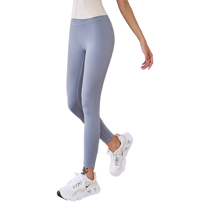 Juyitang Nude High Elasticity Yoga Pants High Waist Hip Lifting Sports Tight Fitness Wear Trousers for Women