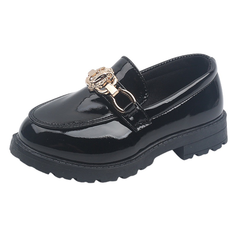 2025 Spring New Boys and Girls Single Shoes Girls Small Leather Shoes Soft Sole Princess Shoes British Style Student Performance Shoes