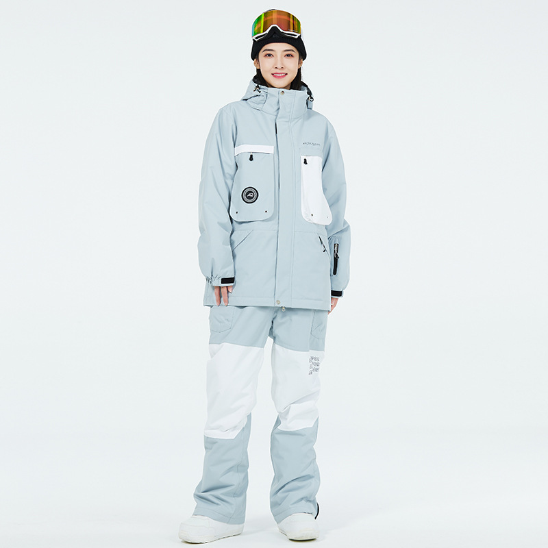 Picture of Women's Ski Suit Men's Winter Outdoor Windproof Waterproof Warm Thickened New Arrival Snowboard Double Ski Suit