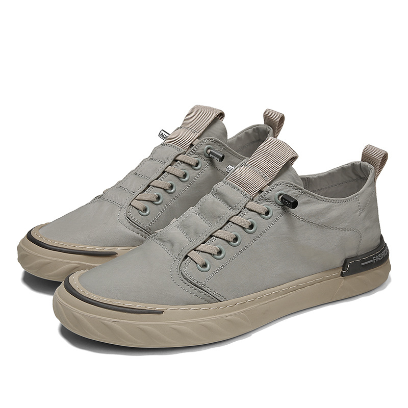 Picture of 2025 Spring New Lace-Up Sneakers Korean Style Student Trendy Shoes Umbrella Cloth Low-Top Sports Shoes Fashion Casual Men's Shoes