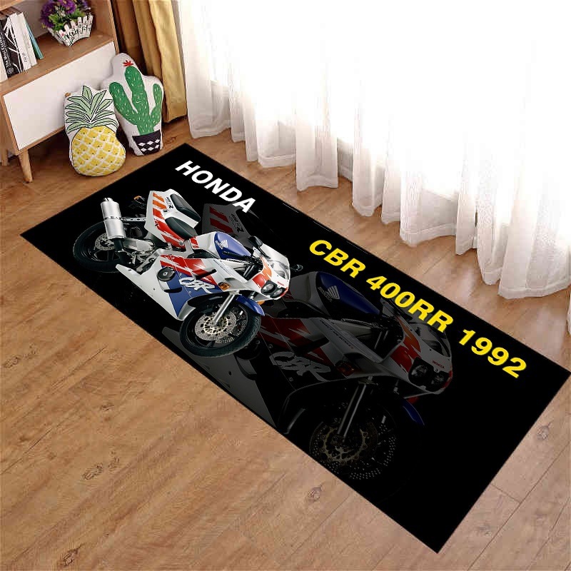 Picture of Motorcycle enthusiast carpet motorcycle display Harley Honda Ducati bedroom bedside blanket cross-border racing floor mat
