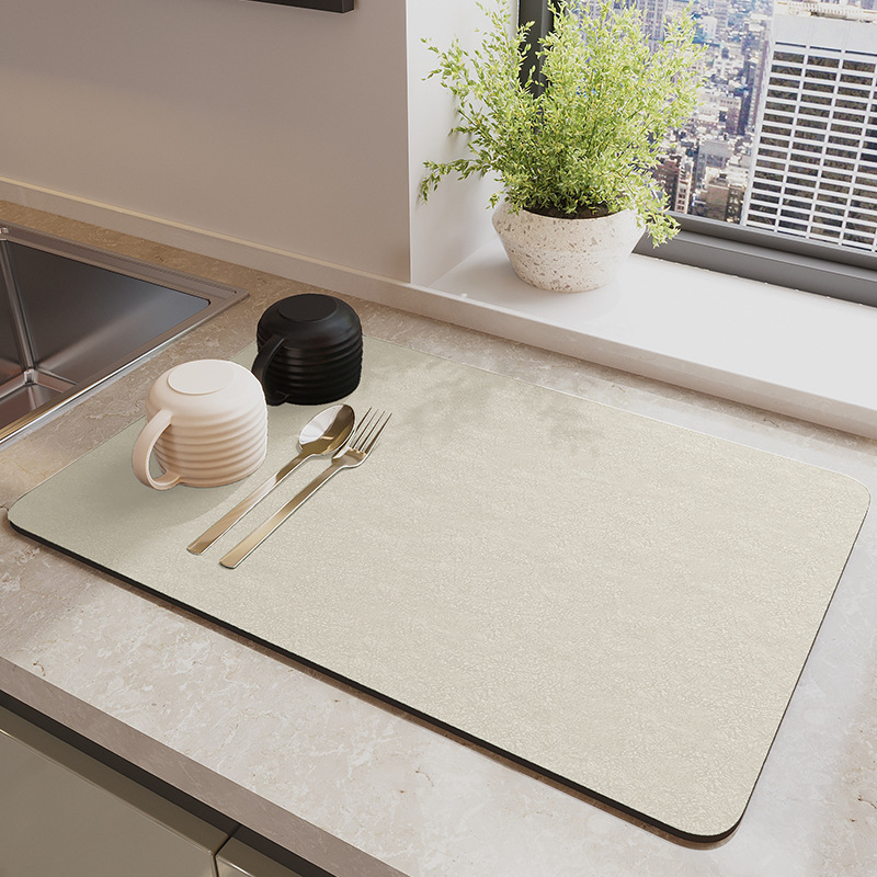 Picture of Diatomite Cushion Bathroom Mat Toilet Quick-drying Household Water-absorbing Mat Toilet Non-slip Foot Mat Carpet Door Mat