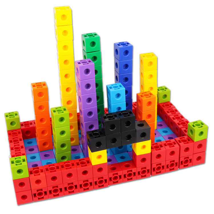 Picture of Yiwu Export Early Education Creative Block Particle Building Blocks 2cm100 Plug-In Connection Plastic Kindergarten Toys