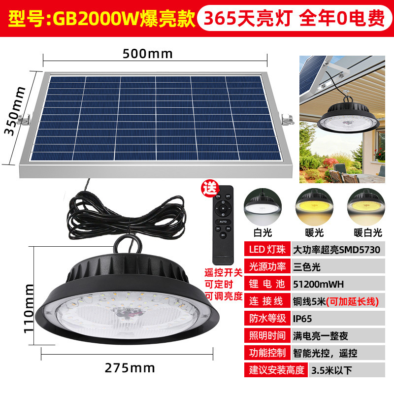 Picture of Solar Light Outdoor Chandelier Garden Light Household Super Bright Outdoor Waterproof Garden Balcony Door Lighting Wall Lamp