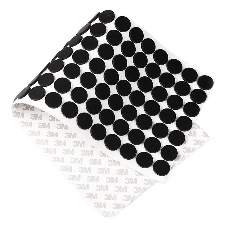 Silicone Gasket High Temperature Resistant Round Black Silicone Rubber Anti-Slip Mat Silent Silicone Rubber Foot Mat Anti-Slip Gasket