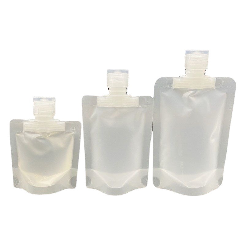 Travel packing bag 30ml50ml shampoo laundry detergent packaging bag frosted transparent flap suction nozzle bag wholesale